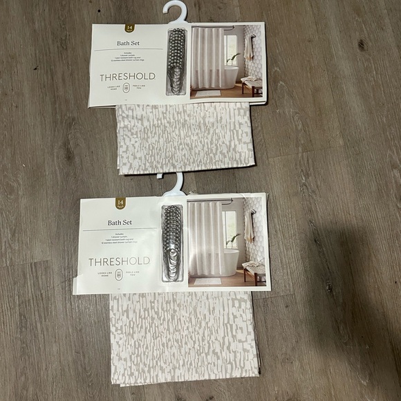 Threshold Textured Cream and White Bath Set - Picture 1 of 5
